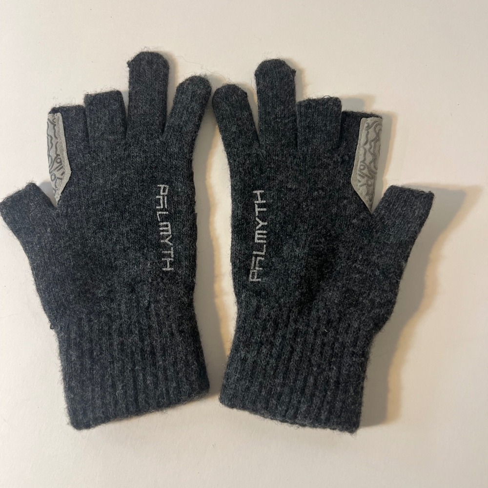 Palmyth‎ Wooly Fishing Gloves S/M NWOT Wool Acrylic Faux Leather